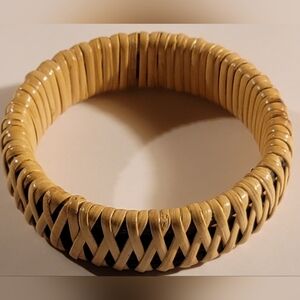 Vintage Woven Tan Wicker Bracelet